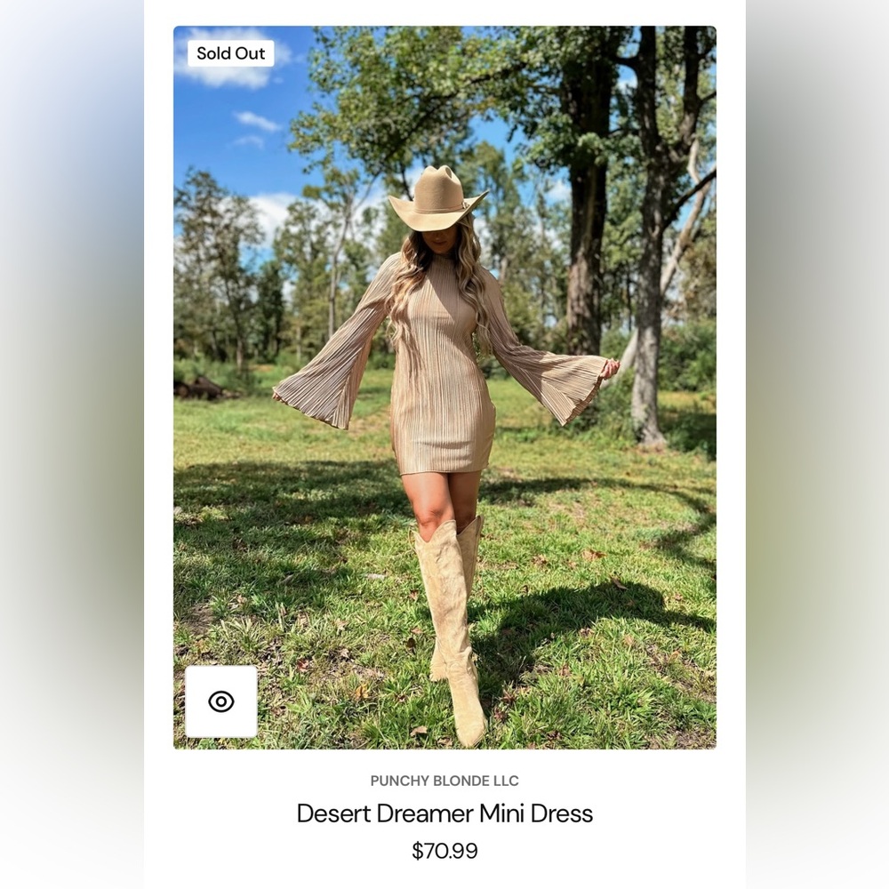 Punchy Blonde Desert Dreamer Mini Dress